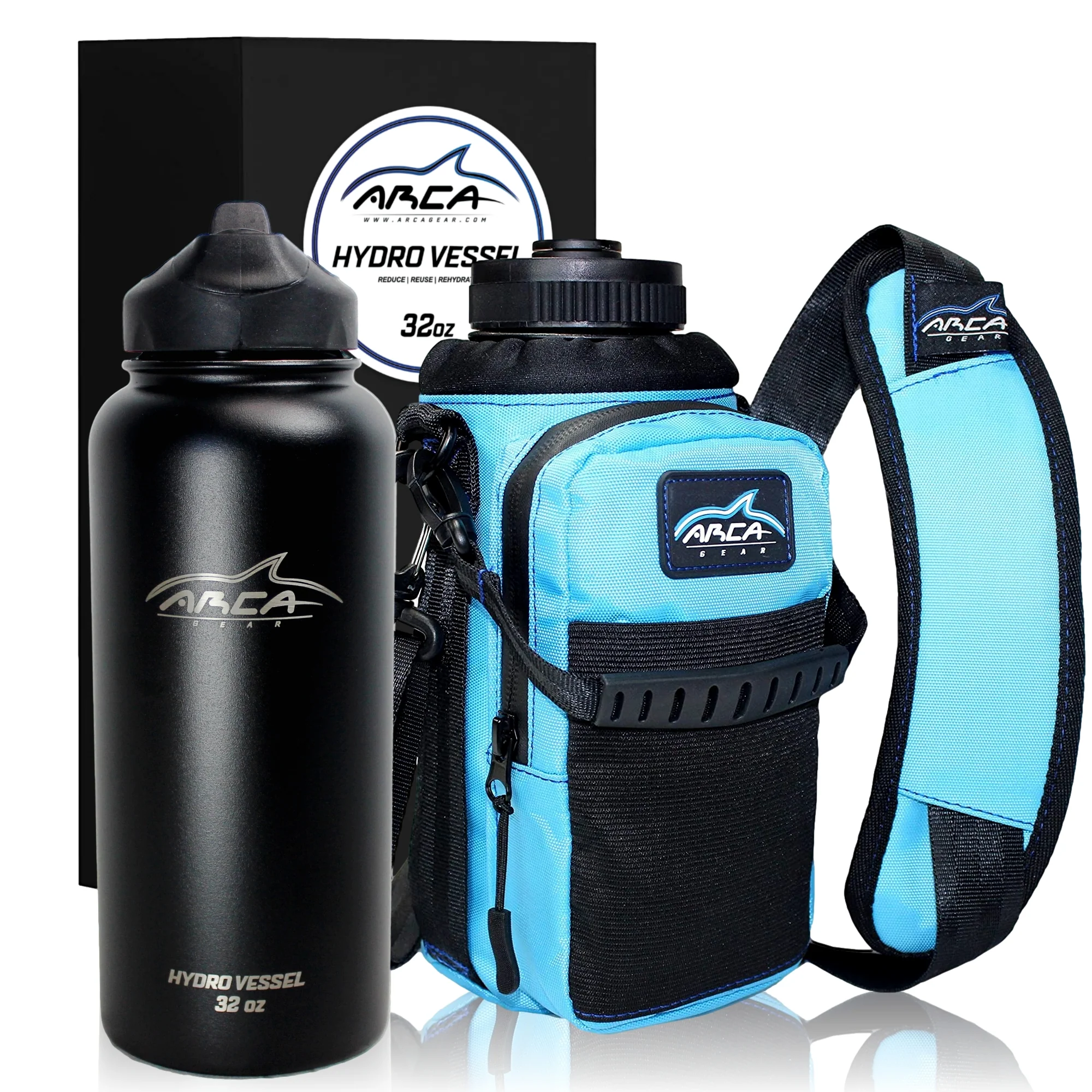 Hydro Carrier & Stainless Steel Hydro Vessel Water Bottle Combo Pack - Various Sizes - Image 3