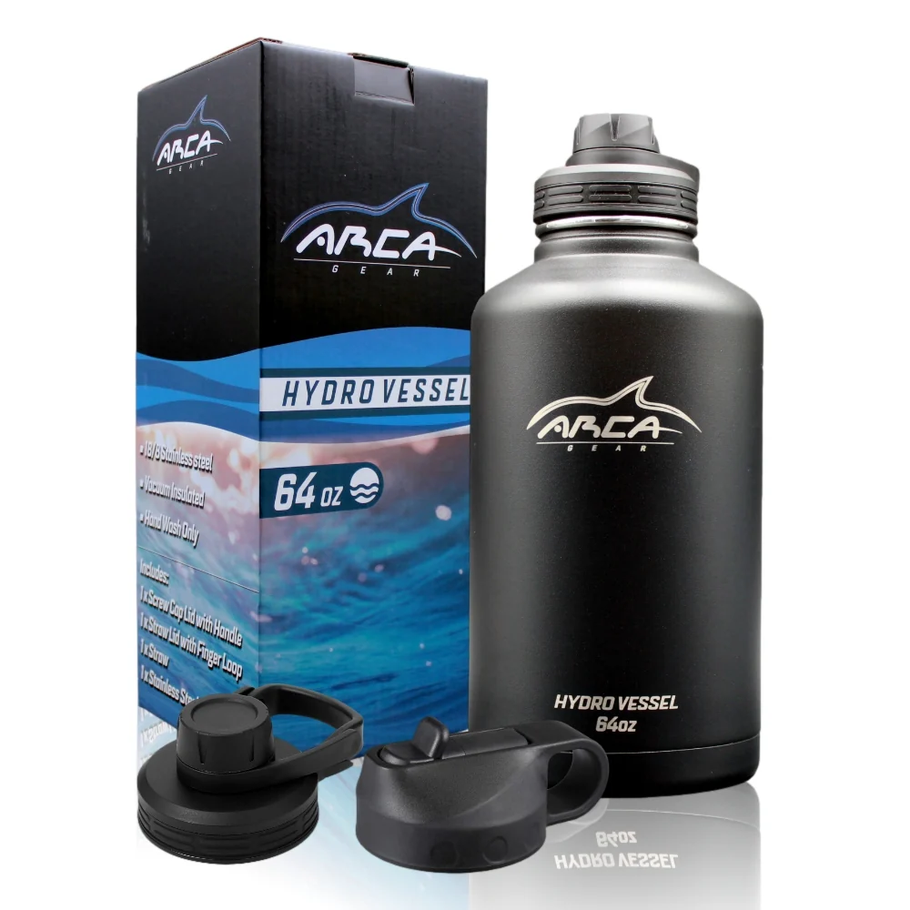 Hydro Vessel - Vacuum Sealed Double Insulated Stainless Steel Water Bottle with Straw Lid - Image 14