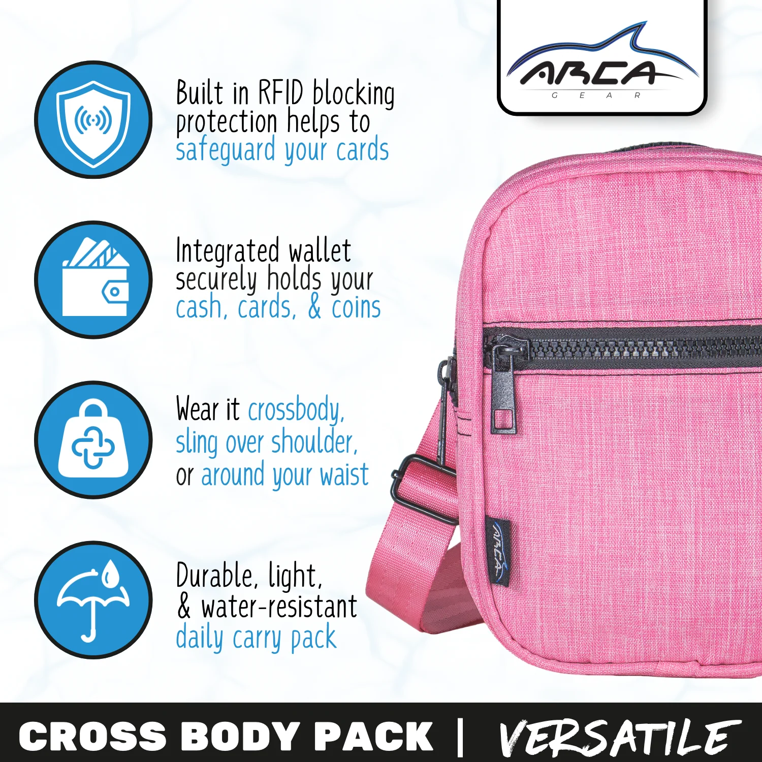 Arca Gear Cross Body Pack + RFID - All Your Essentials, Nothing Else - Image 10