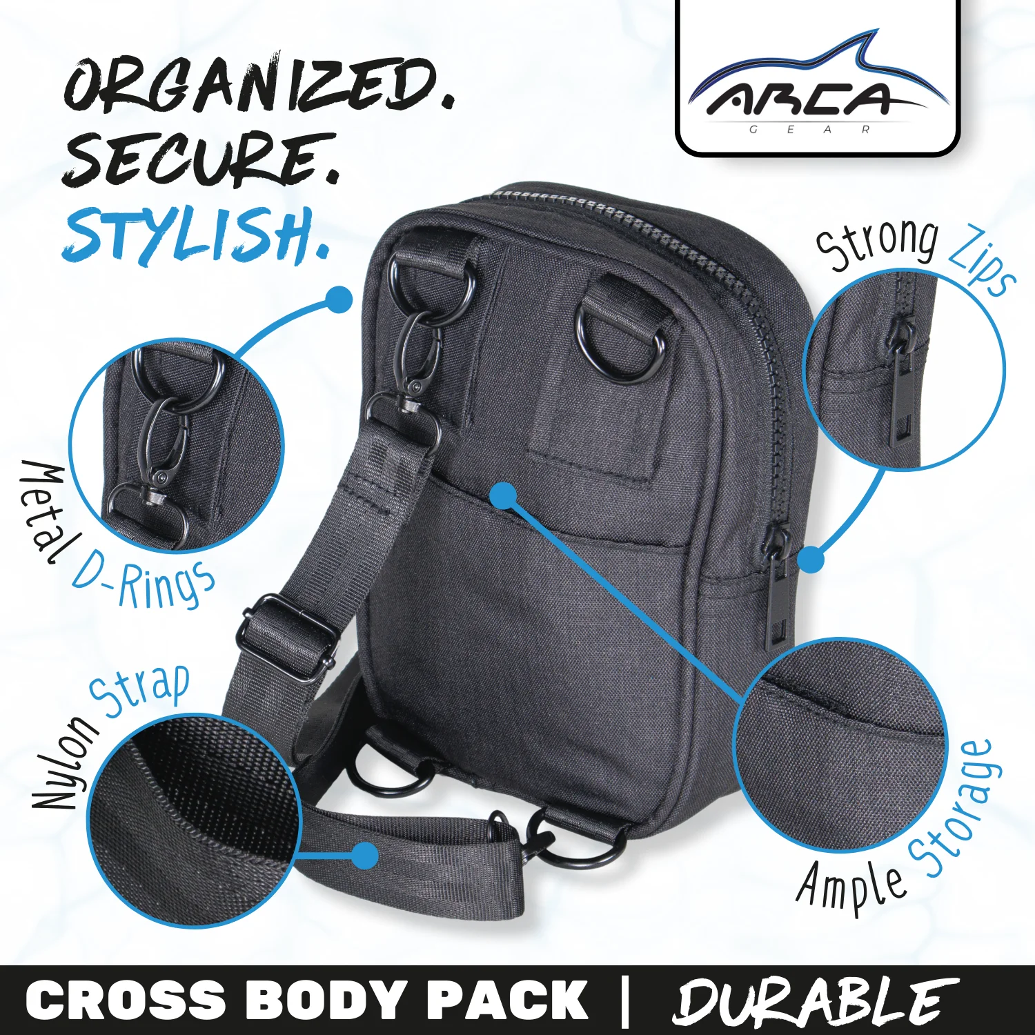 Arca Gear Cross Body Pack + RFID - All Your Essentials, Nothing Else - Image 12