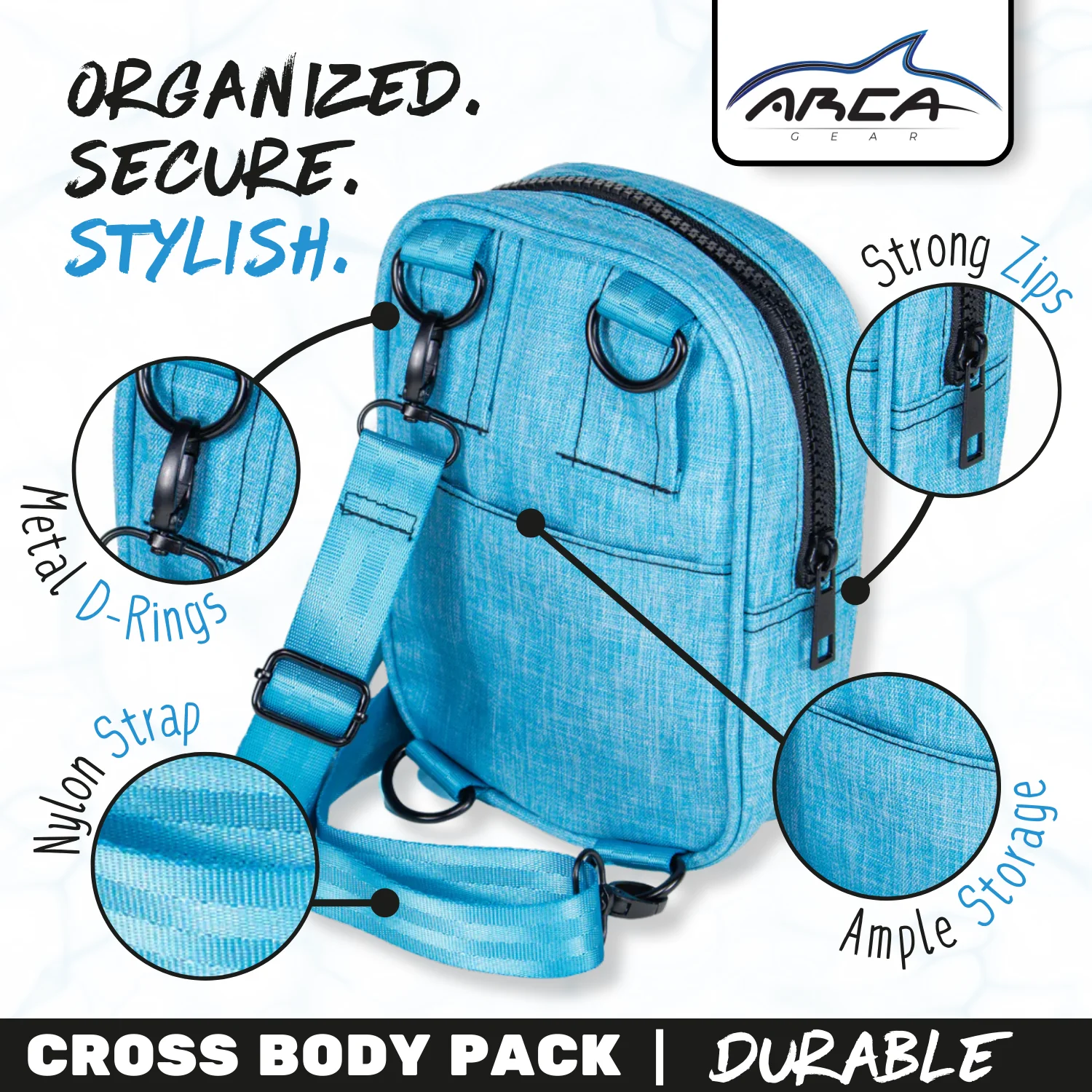 Arca Gear Cross Body Pack + RFID - All Your Essentials, Nothing Else - Image 9
