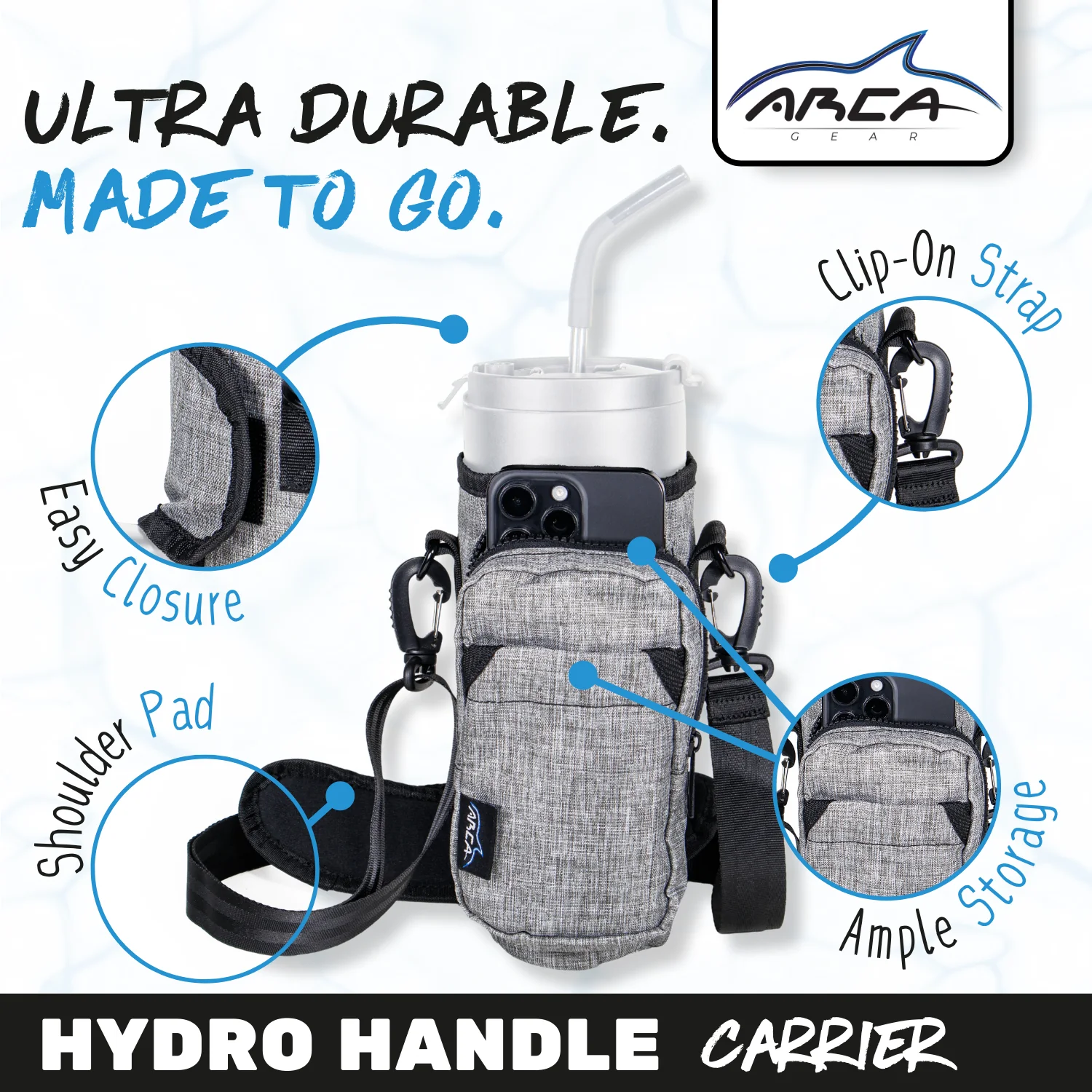 Arca Gear Hydro Carrier + RFID Protection - Fits Regular Bottles - Image 11