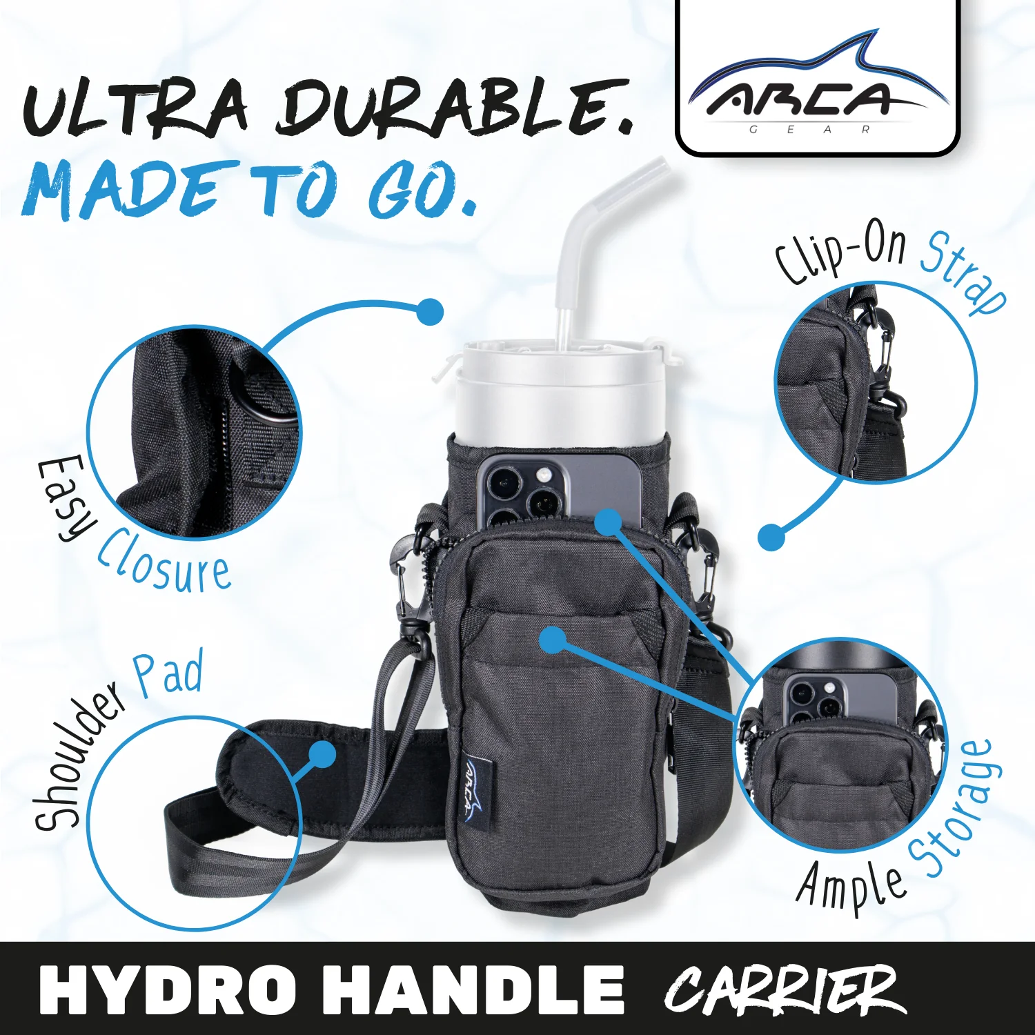 Arca Gear Hydro Carrier + RFID Protection - Fits Regular Bottles - Image 12