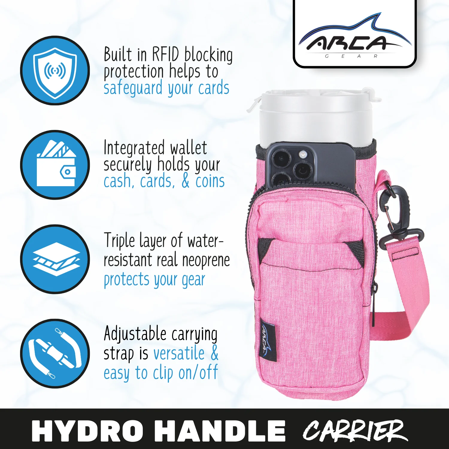 Arca Gear Hydro Carrier + RFID Protection - Fits Regular Bottles - Image 14